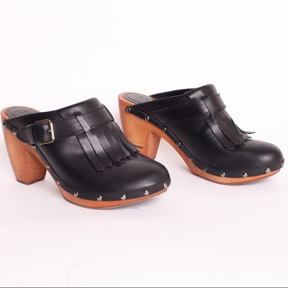 Madewell Shoes - SOLD Madewell 1937 Wood Clogs Leather Kiltie US 8